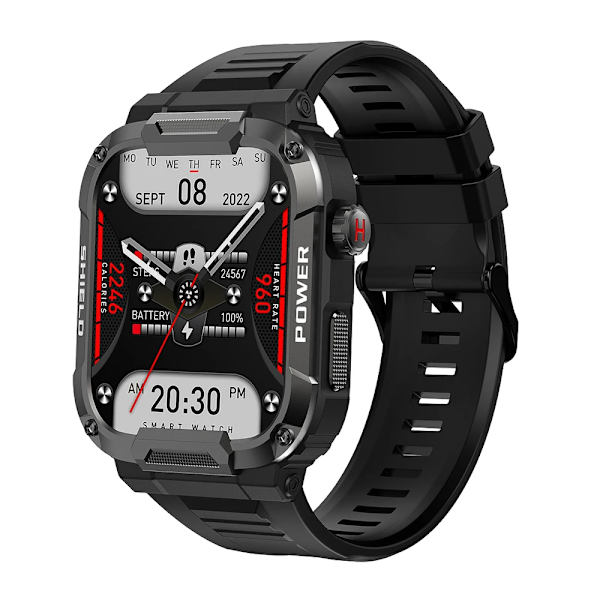 Ny Robust Smart Watch Herr Stort batteri Musik Spela Fitness Tracker Bluetooth Dial Call Sport Smartwatch For Herr Violet