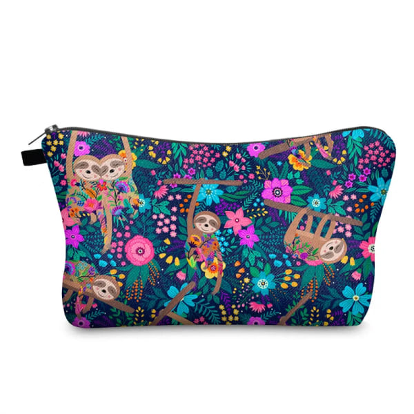 Lovely Monkey Printed Pencil Bag Mode Dam Kosmetika Organizer Bag för resor Färgglad förvaringsväska för Lady Liten presentpåse hz0008