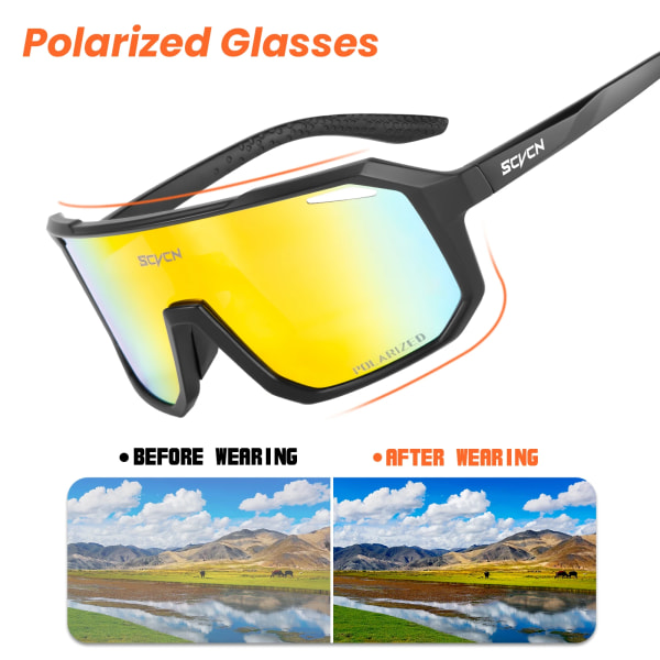Polariserade Cykelsolglasögon Utomhusfiske Solglasögon Herr MTB Cykelglasögon Dam Road Bike Glasögon UV400 Cykelglasögon Type 5(.809) Polarized-no-box(.809)