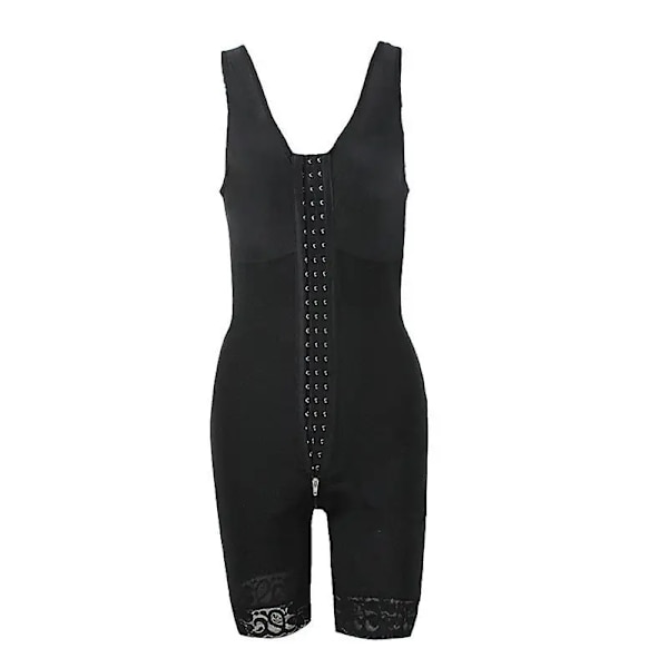 Korsettsammanfogade magbyxor med hög midja formande sling radknäppta kroppsbyxor midjebröstade höftformade kroppsbyxor 7207Black XL