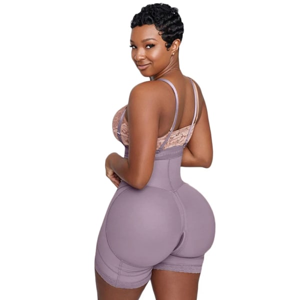 Fajas kompressionsplagg Shapewear Double Pressure Body Platta buken Justerbar frontstängning Hook-eye Kорсет Korsett Pink M