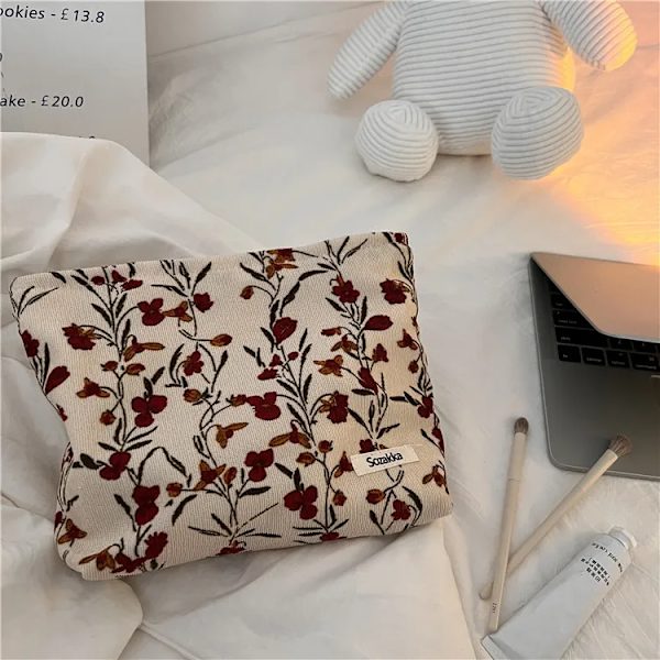 Manchester Sminkväska Organizer Clutch Retro Print Kosmetikväska Tvätta Kvinnor Rese Sminkpåse Skönhet Toalettförvaringsväskor c