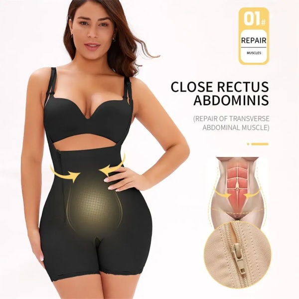 Waist trainer Pärmar och Shapers för kvinnor Modelleringsrem Bantning Shapewear Kroppsformare Gördlar Bälte Butt Lifer 1916B Beige M