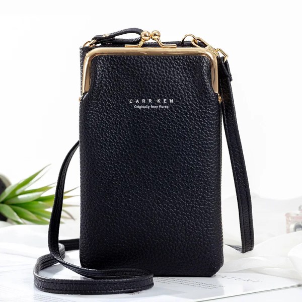 Crossbody-väska i läder för kvinnor Mode liten mini-matt läder Axelremsväska Clutch Telefonväska för damer Handväska Yellow