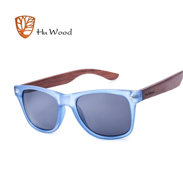 HU WOOD Solglasögon Män Träsolglasögon För unisex Dam Solglasögon Polariserade Glasögon HD Lins Spegelskydd GR8004 Gray HU WOOD Polarized