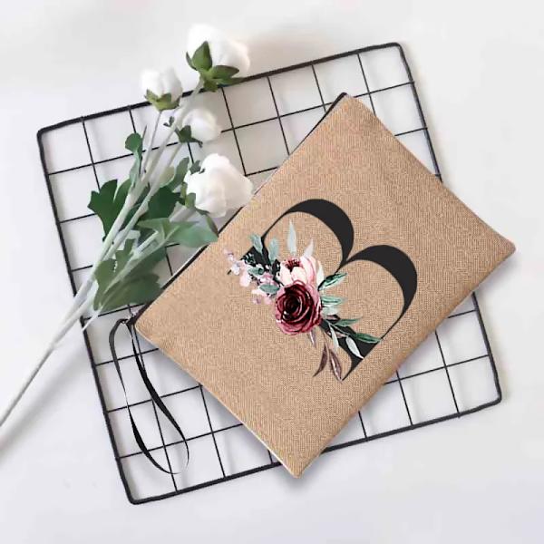 Sminkväska för kvinnor Mode Print Kosmetiska väskor Organizer Tvätta toalettartiklar Påse Dam Clutch Student Pennväska 4blackb C