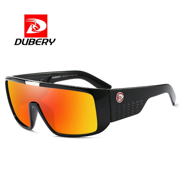 DUBERY Solglasögon Herr Retro Man Goggle Färgglada Solglasögon För Herr Modemärke Lyx Spegel Överdimensionerade solglasögon UV400 C5 D2030