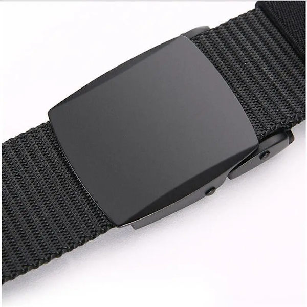 2022 Ny Canvas Herrbälte Mode Svart Nylon Utomhus Metall Automatiskt Spänne Casual All-match Lyxbälte Hane As shown(.2012) 110cm(.2012)