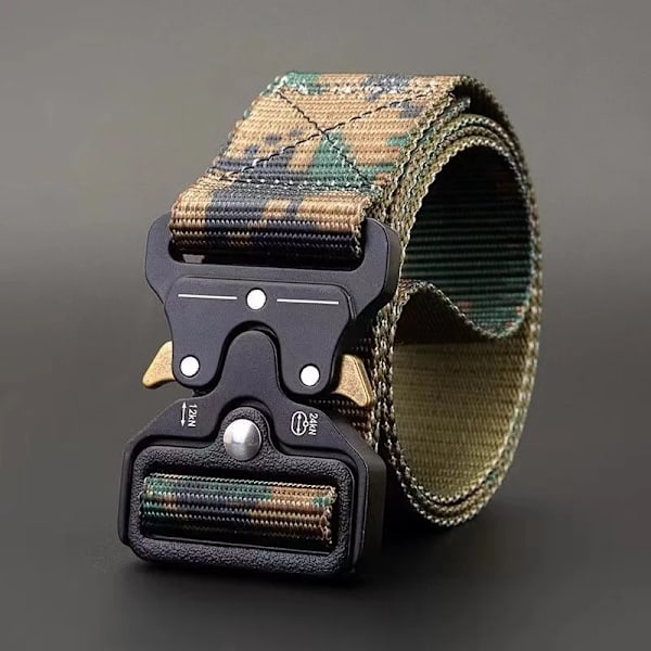 Mode Herrbälten Utomhus Army Military Tactical Combat Bälte Canvas Nyhet Camo Print Nylon Midjeband Jeans Byxor Tillbehör camo1 125cm