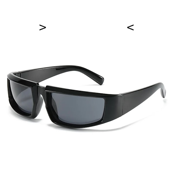 Cykling Sport Steampunk Solglasögon Dam Punk Y2k Goggle Märke Designer Solglasögon Män Silver Spegelskydd Ridglasögon black gray AS