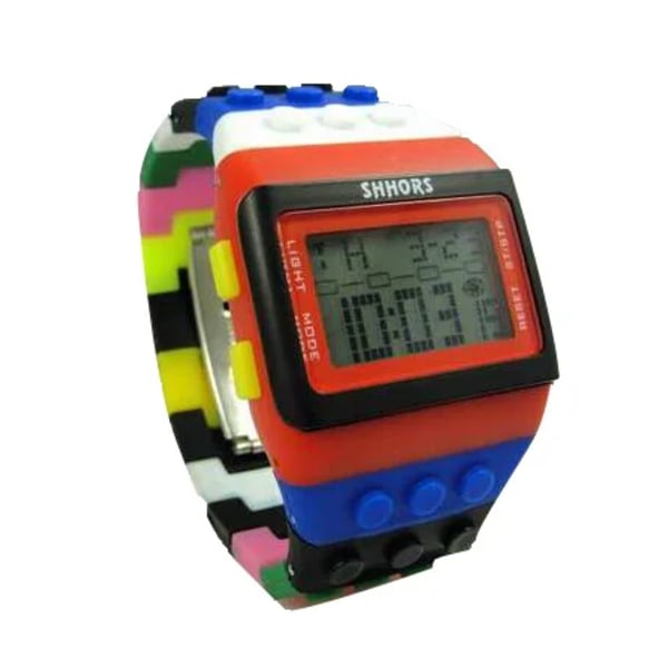 Modemärke SHHORS Klockor Dam Klockor Mode Plast Led Digitala klockor Rainbow Watch Elektroniskt armbandsur reloj mujer Type 10