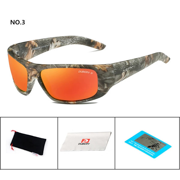 DUBERY Brand Design Herrglasögon Polarized Night Vision Solglasögon Herr Retro Man Solglasögon För Herr UV400 Skärmar 1418 C3 Polarized D1418