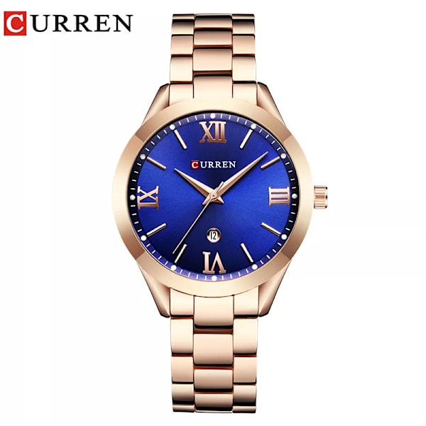 CURREN Watch Damklockor Damklockor 9007 stål Damarmband Klockor Damklocka Relogio Feminino Montre Femme rose blue