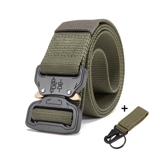 Nytt nylon för män Army Taktiskt bälte Molle Militär SWAT stridsbälten Knock Off Emergency Survival Waist Tactical Gear ship green1 125cm