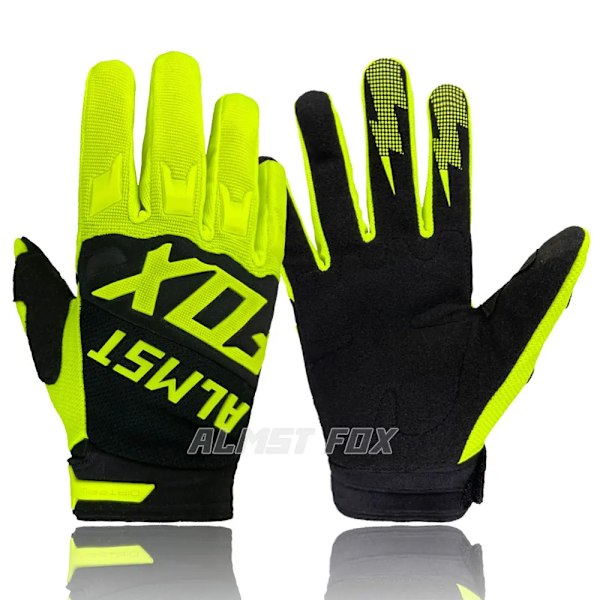 Almst Fox Topp Motorcykel Racehandskar Hel Finger Mountain Road Cykelhandske Herr Dam Mtb Atv Motorcykel Motocross Guantes Fluorescent M