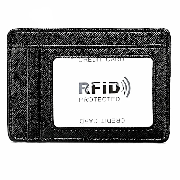 Case Pengafodral RFID Blockering Smal Minimalistisk Kreditkortshållare Små ficka Plånböcker för män Kvinnor Red