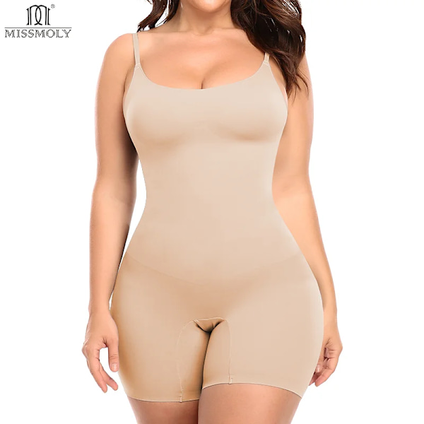 Kvinnor Sexig Seamless Body Waist Trainer Magkontroll Shapewear MISS MOLY Lår Slimmer Butt Lifter Fajas Nude L