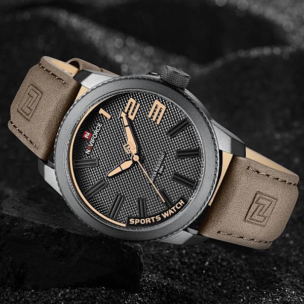 NAVIFORCE Toppmärke watch för män Militär sportklockor i läder Man Casual Vattentät manlig klocka 2022 Ny watch S W L BN