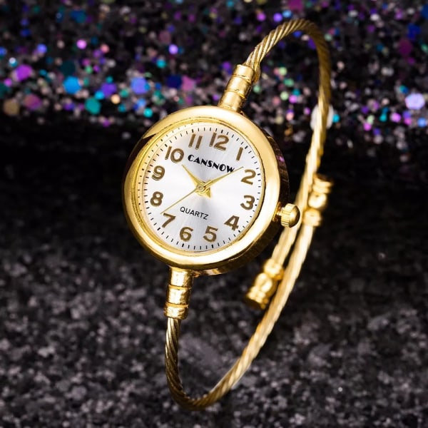 Lyxmärke Dam Klockor Mode Armband i rostfritt stål Kvartsarmbandsur Guld Damklänning Watch Herr Watch Klocka Present gold