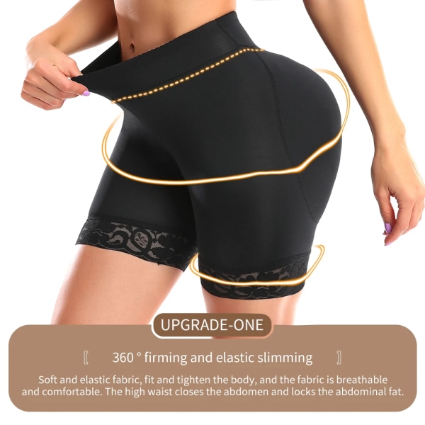 Uppgraderad Booty Bigger Hip Enhancer Trosor med extra stora kuddar Butt Lifting Body Shaper Shorts Fake Ass Stora skinkor Shapewear Beige M