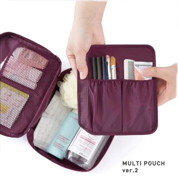 Ny bärbar multifunktion unisex resor kosmetisk väska för kvinnor och män Toalettartiklar Organizer Vattentät kvinnlig förvaring Sminkfodral pink