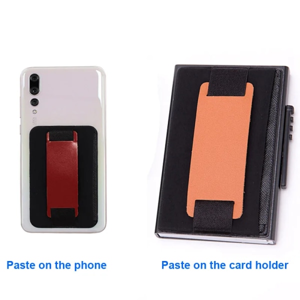2019 korthållare Mode självhäftande klistermärke Mobiltelefon Baksida Kreditkortshållare Fodral för Mobiltelefon Support Case 019 yellow