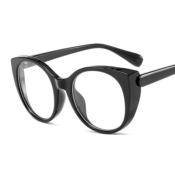 Lyxiga Cat Eye Solglasögon Dam Oversized Gradient Glasögon Retro Blue Leopard Shades lunette de soleil femme C7 black clear AS SHOW