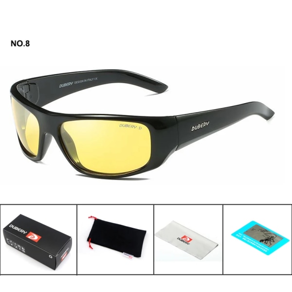 DUBERY Polariserade solglasögon för män Körskydd för män Retro Gafas De Sol Hombres glasögon C8 MULTI