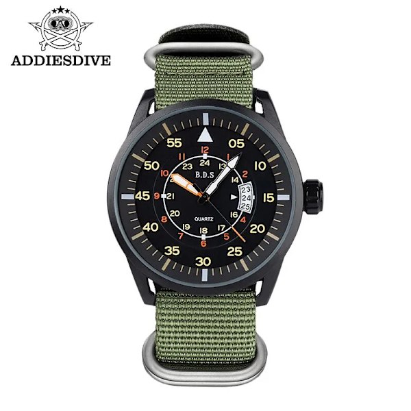 2022 Ny herrkvartsklocka Watch Mode högkvalitativt nylon 50 m vattentät watch JD1508