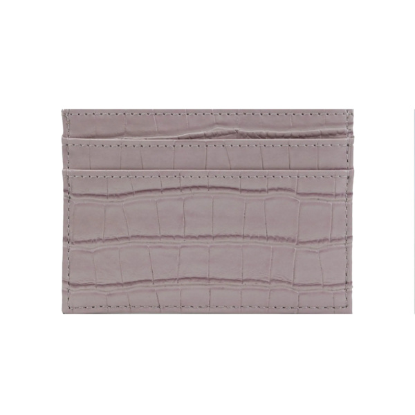 Anpassade bokstäver Män PU Läder Kreditkortshållare Anpassa initialer Slim Card Plånbok Monogram Namnskort Case Kvinnor Gör-det-själv present croco nude