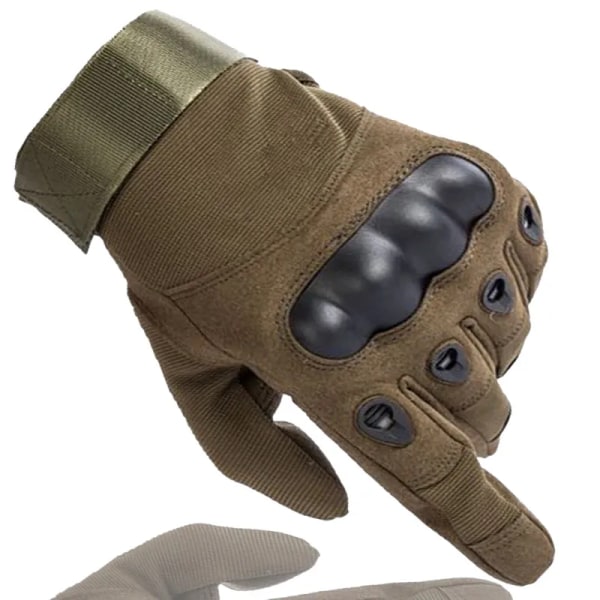 Superfiber läderskal Hårt skal Taktiska handskar Ridskydd för män Anti Cutting Fitness Army Military Handskar green gloves XL