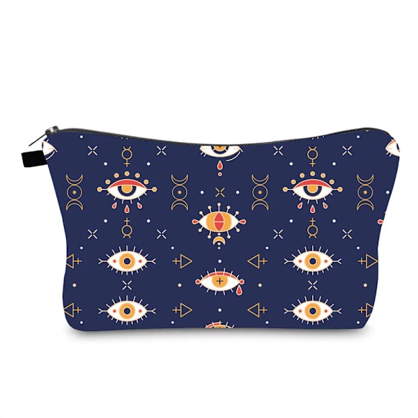 Turkish Blue Evil Eye Bärbar Kvinnor Reseförvaringsväska Liten toalettartiklar Organizer Kosmetisk väska Vattentät Kvinnlig Lucky Makeup Bag hz2596 Eye Bag
