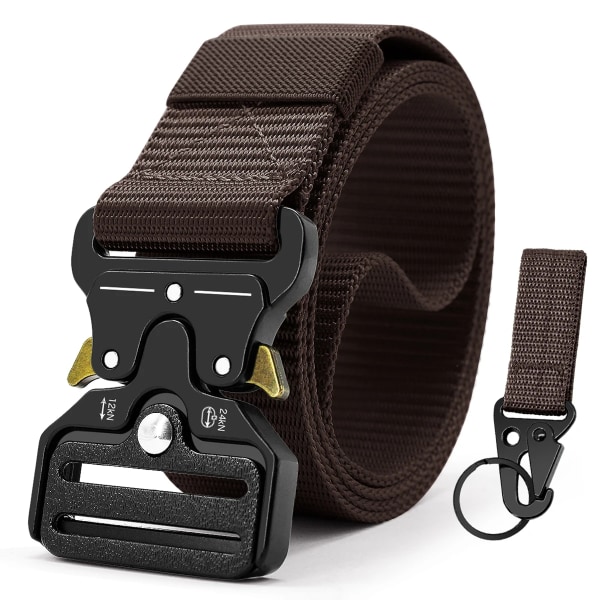 Herrbälte Army Utomhus Jakt Kompass Taktisk Multi Combat Survival Marine Corps Canvas För Nylon Man Lyxbälten zdyd-BRset 125cm