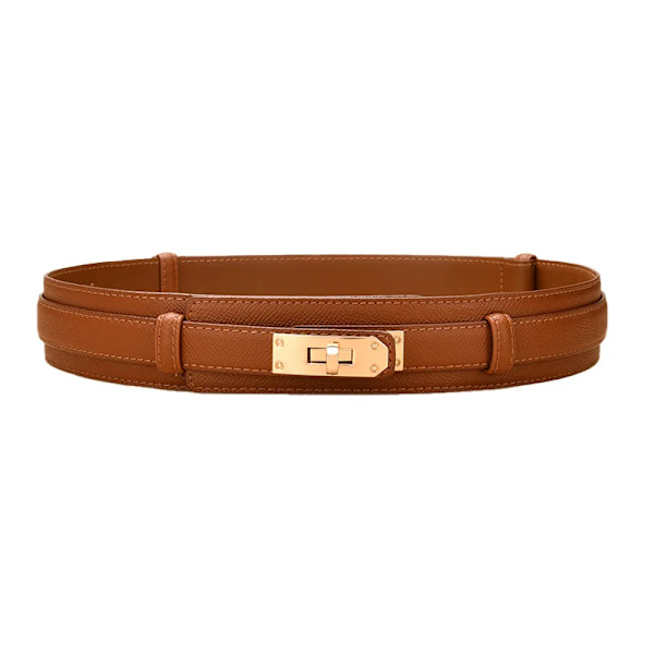DINISITON Bälten för kvinnor för kvinnor Äkta läderbälte Mode matchande band Kohud Casual Designerbälte av hög kvalitet Red 115cm