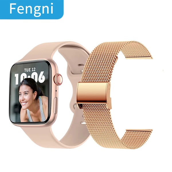 NFC Smart Watch Dörr åtkomstkontroll Låsa upp Smartwatch Herr Dam Fitness Armband Bluetooth Samtal Hjärtfrekvensdetektering With Steel Strap(.288)