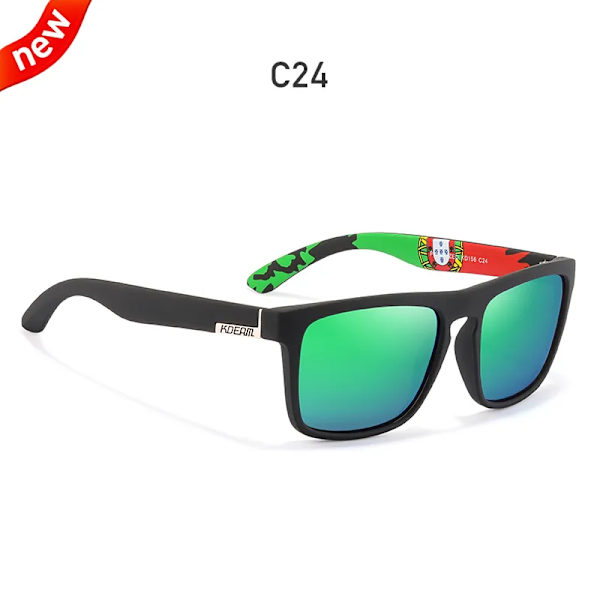 Fashion Guy's Solglasögon från KDEAM Polarized Solglasögon Herr Klassisk design All-Fit Spegel Solglasögon Med Brand Box CE C24