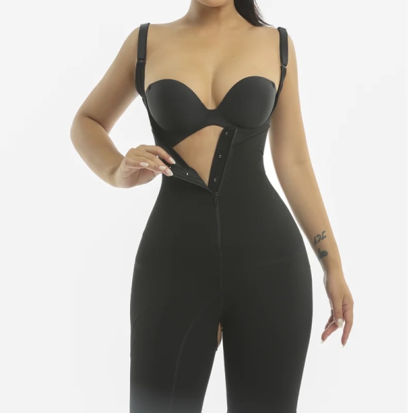 Kvinnors magkontroll Shapewear Waist trainer Slimmimg Korsett Rumplyftande Helkroppsformare Postpartum Seamless Shaping Trosor Black L