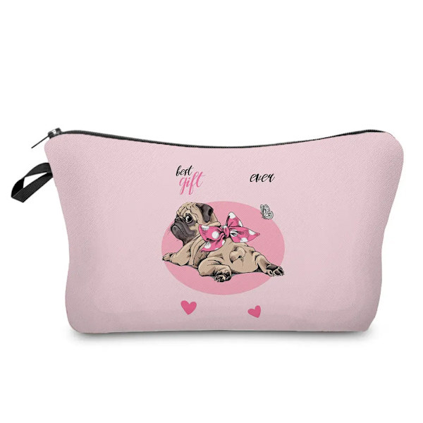Söt och rolig kosmetisk väska med print utomhus portabel kvinna toalettväska Anpassningsbar skollärare present necessär sminkväska hz5895 Dog Paw Bag