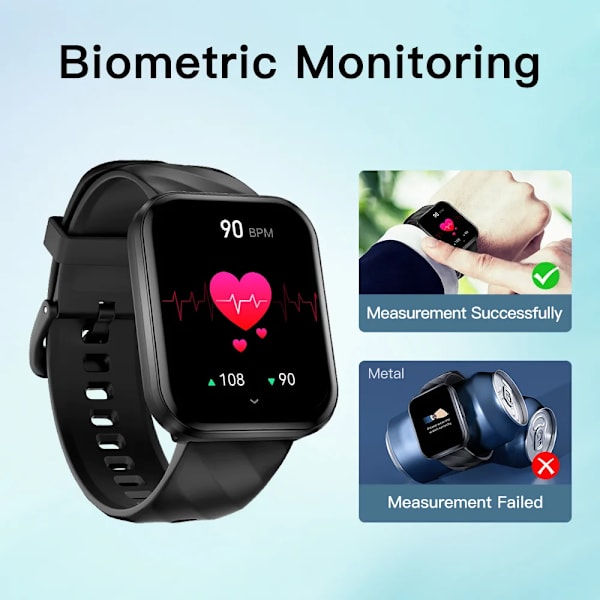 Världspremiär KUMI KU6 Meta Smart Watch 1,96 tum NFC Smartwatch Bluetooth Call Sport Pulsmätare IP68 Vattentät Silver