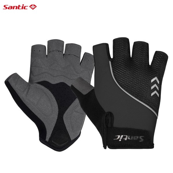 Santic Cykelhandskar Andas Mesh Halvfinger MTB Cykelhandskar Stötsäkra pads Cykel Sport Vantar Antifriktion Unisex K3P136H XXL