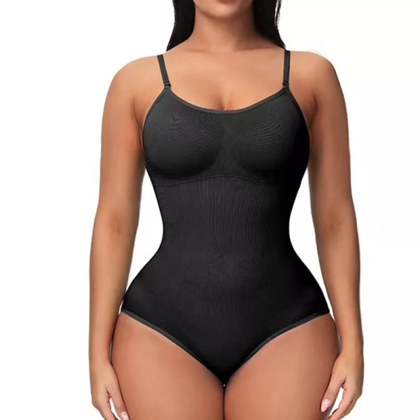 Body Shapewear Kvinnor Helkroppsformare Magkontroll Bantning Skida Butt Lifter Push Up Lår Smalare Magformare Korsett Black L