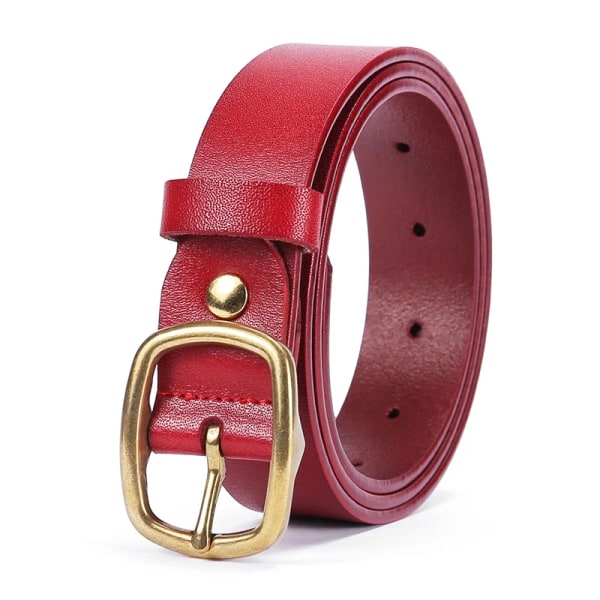 BISONDENIM 2022 New Fashion Classic äkta kohudsläderbälten för kvinna Lyxigt designermärke Bälte Automatiskt spänne B60246-1R one size