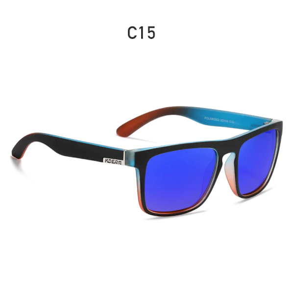 Fashion Guy's Solglasögon från KDEAM Polarized Solglasögon Herr Klassisk design All-Fit Spegel Solglasögon Med Brand Box CE C15