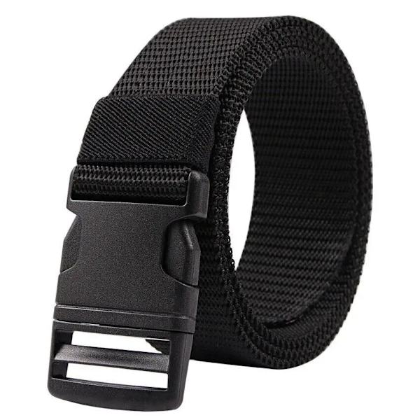 Nylon Canvas Vävt Bälte Utomhus Taktiskt Bälte Inget Metall Elektriker Byxor Bälte Fast Militärträningsbälte Högkvalitetsrem Black
