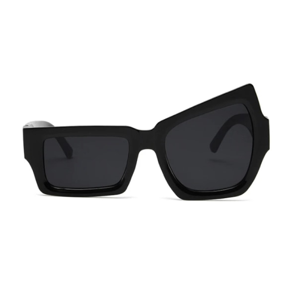 Mode Irregular Square Solglasögon Man Mode Märke Designer Personlighet Solglasögon Man Vit Svart Spegel Oculos De Sol Black Gray Other