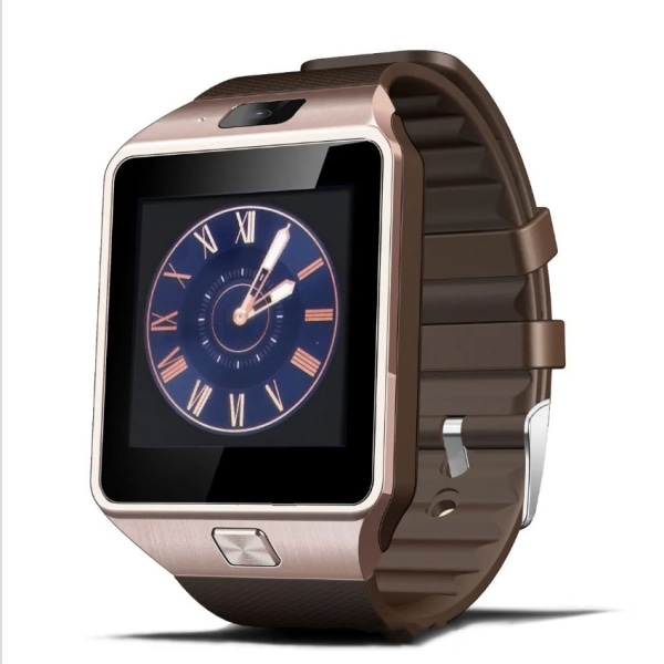 Smart Watch Touch Sports fitness vattentät Smartwatch Klockor För Ios Android Sim GSM-kort Kamera Herr kvinnor Barn Smart Watch Rose gold With gift Box