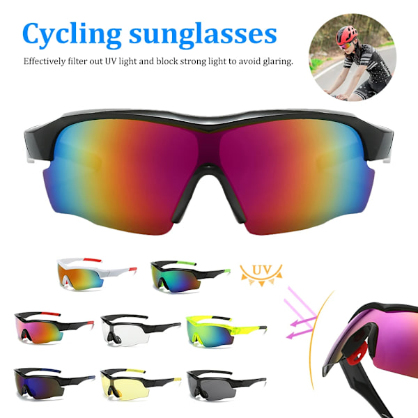 Män Cykling Solglasögon UV400 Skydd Vindtät väg Ridning Glasögon Män Kvinnor Sport Glasögon Glasögon För Utomhus Run Vandring Red