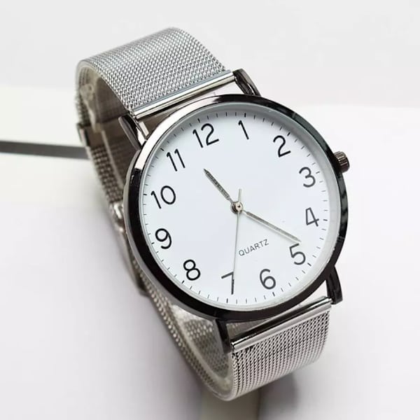 Lyx Hot Watch Herrmode Sport Kvartsklocka Herrklockor Unisex Enkel Business Mode Stålremsor Watch Armbandsur Black