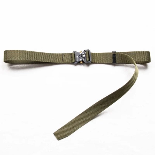Bälte Män Utomhus Jakt Metall Taktiskt bälte Multifunktionslegering Spänne Högkvalitativ Marine Corps Canvas Bälte för kvinnor 2.5cm Green Black 110cm