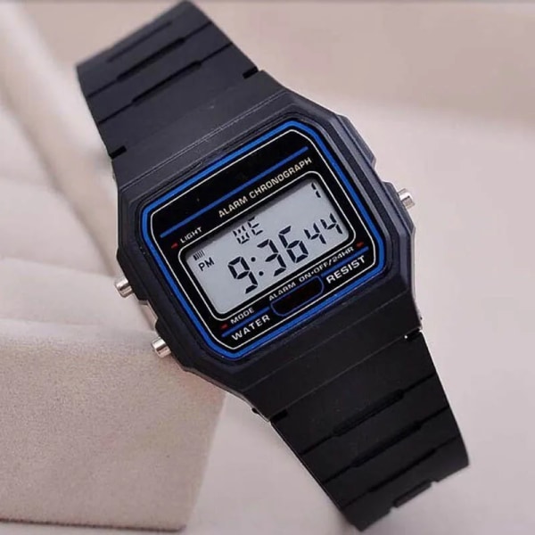 Watch Mode LED Digitala klockor Man Sport Militär Armbandsur Vintage Silikon Armband Elektronisk klocka Reloj Hombre Gray